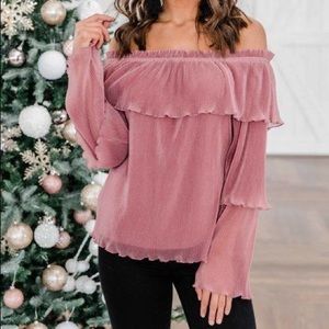 Crushing On Your Heart Mauve Blouse